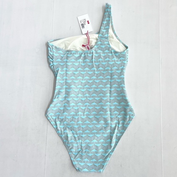 NEW Solid & Striped The Juliana Metallic Zig Zag One Piece Swimsuit - Picture 2 of 6